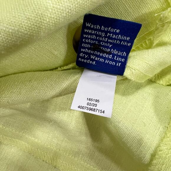 Apt 9 Light Neon Green Linen Blazer Size Medium - Picture 9 of 11